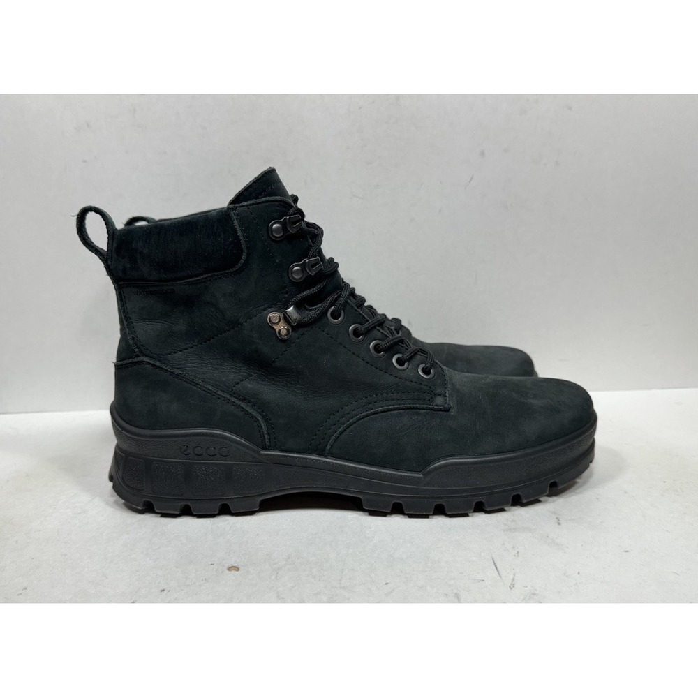 ECCO Track 25 High Boots Mens Size 11 Black Nubuck Waterproof Hiking Outdoor